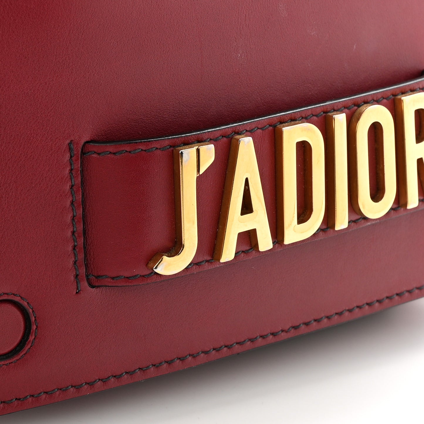 Calfskin J'Adior Chain Flap Bag Red