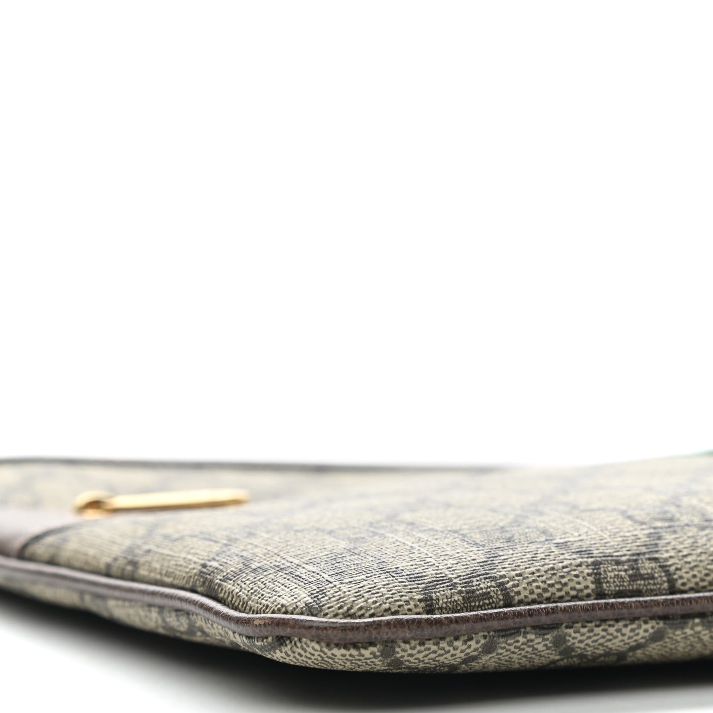 GG Supreme Monogram Large Ophidia Pouch Clutch Brown