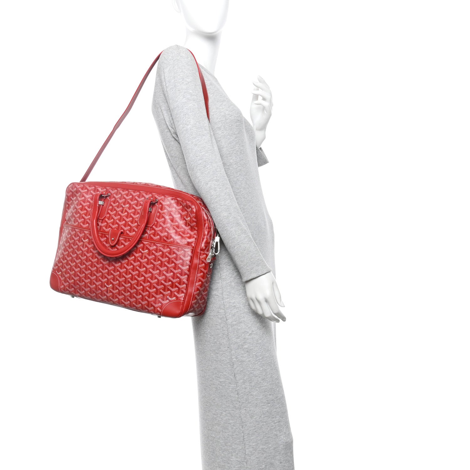 Goyard Goyardine Ambassade MM Briefcase Red 1811623 – FASHIONPHILE