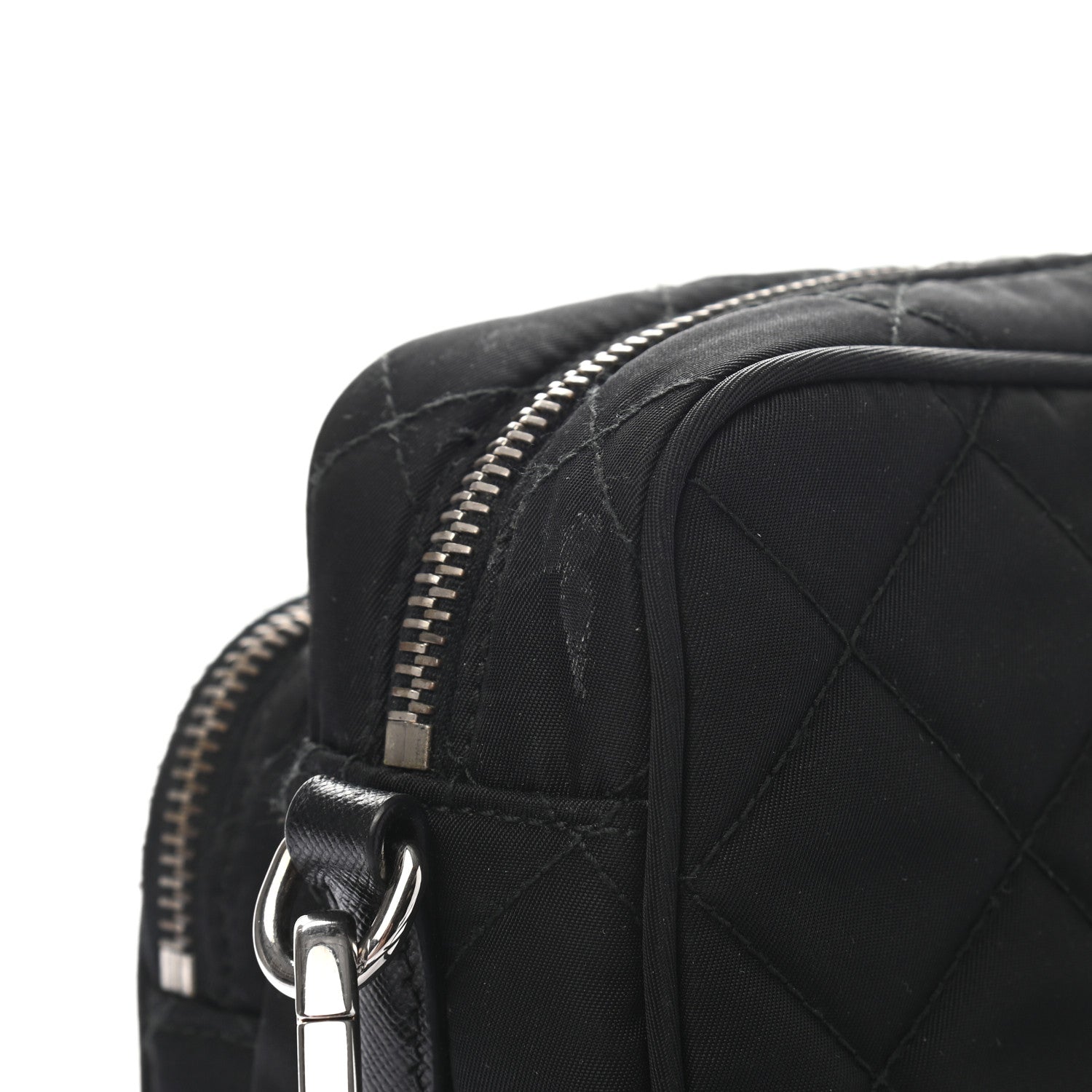 Prada Nylon Tessuto Impuntu Quilted Crossbody Bag Black 10 of 10