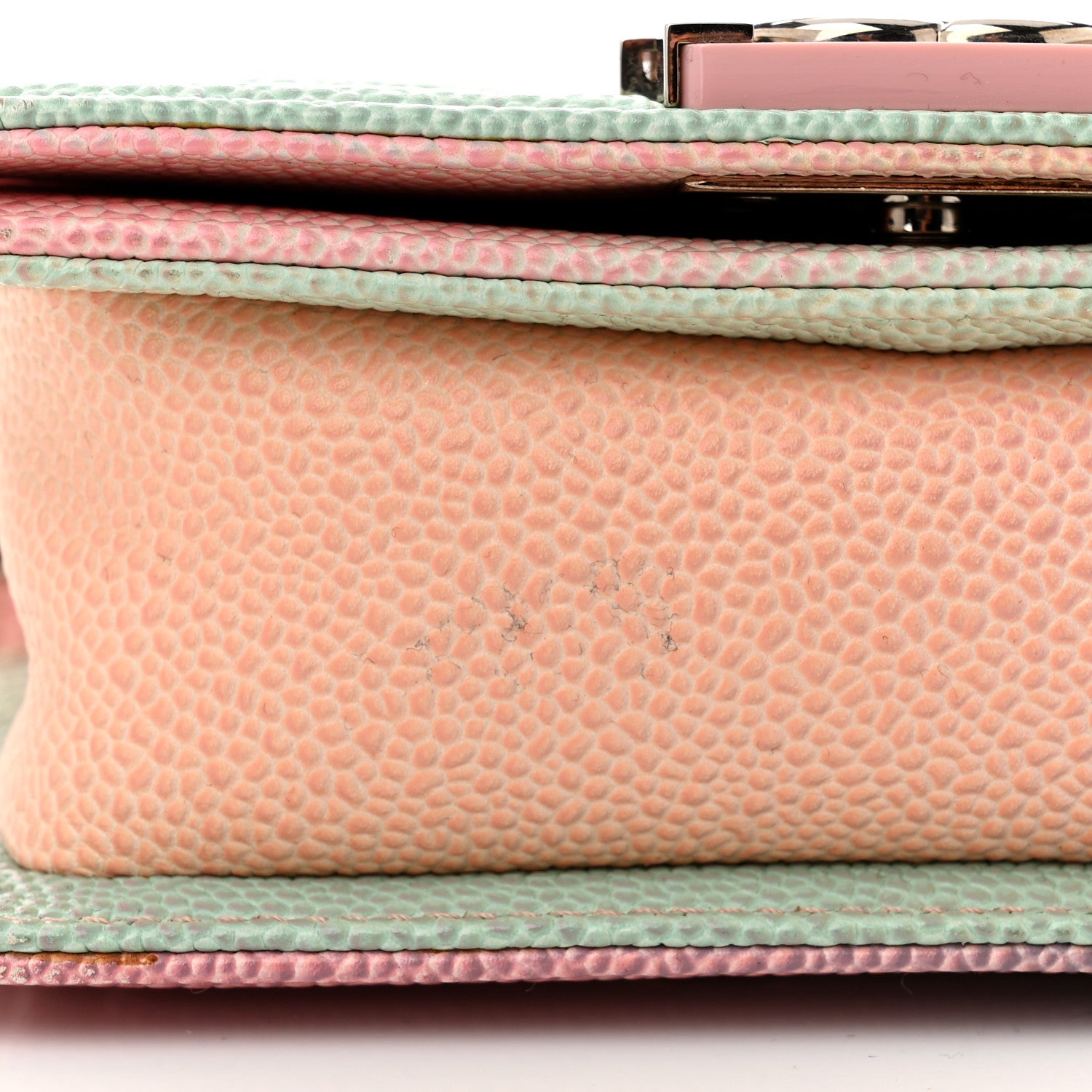Chanel Caviar Quilted Mini Cuba Rainbow Boy Flap Pink Multicolor 11 of 11