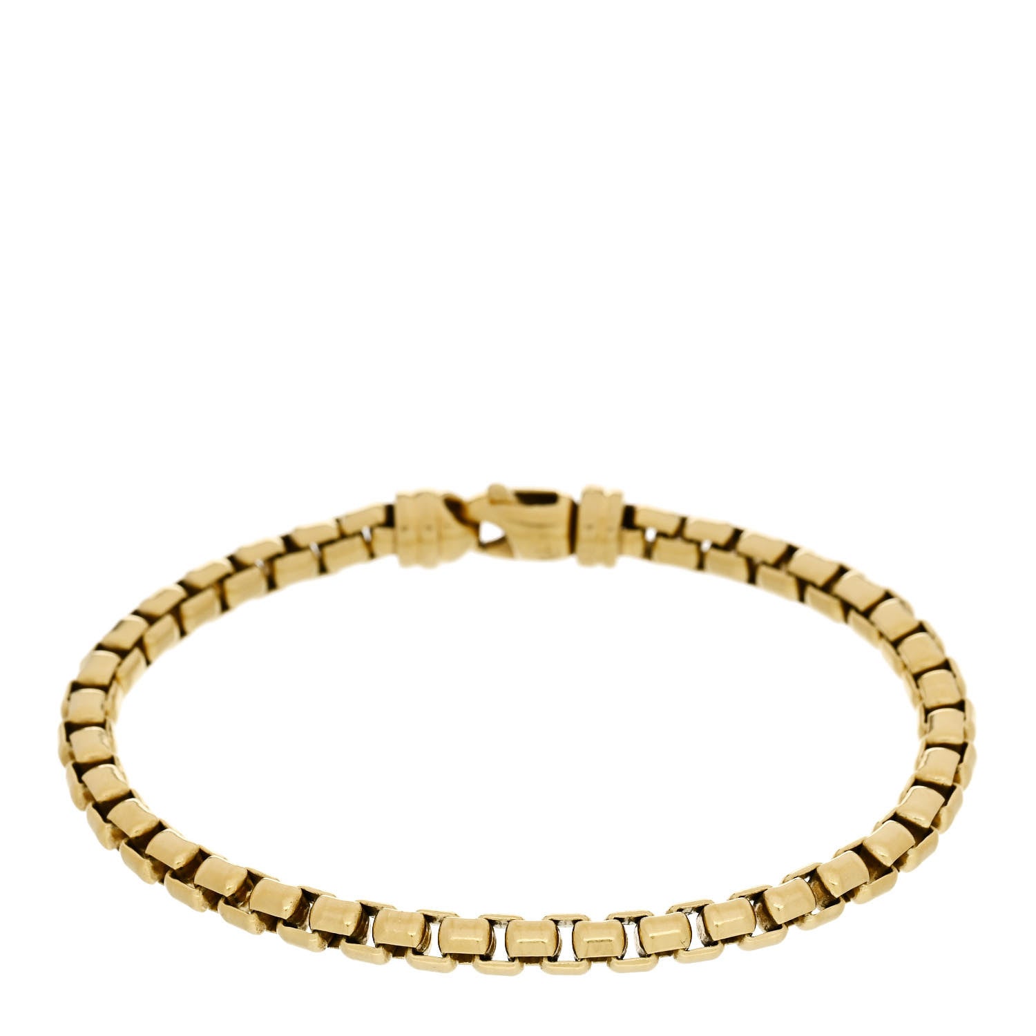 David Yurman 18K Yellow Gold 5mm Box Chain Bracelet 1 of 4