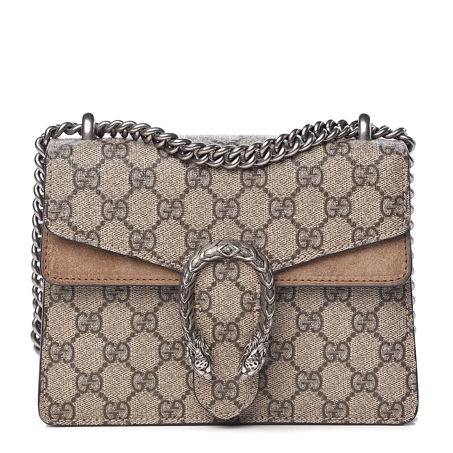 Gucci GG Supreme Monogram Mini Dionysus Shoulder Bag Taupe 1 of 10
