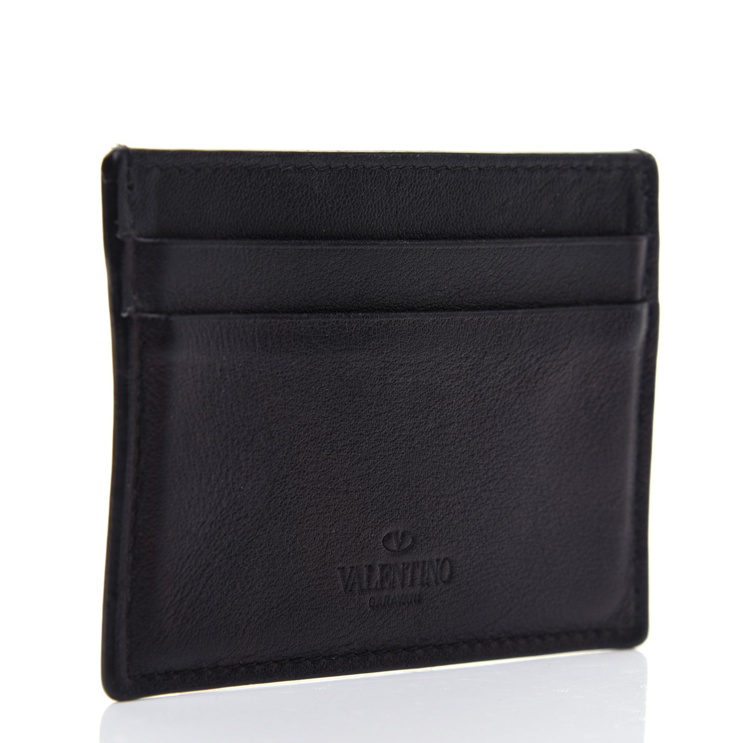 Nappa Canvas Camouflage Card Holder Green