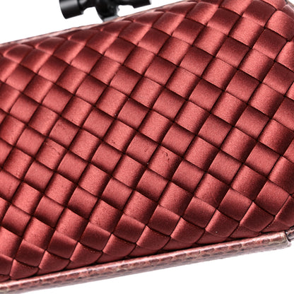 Bottega Veneta Satin Intreccio Impero Ayers Knot Clutch Red 10 of 10