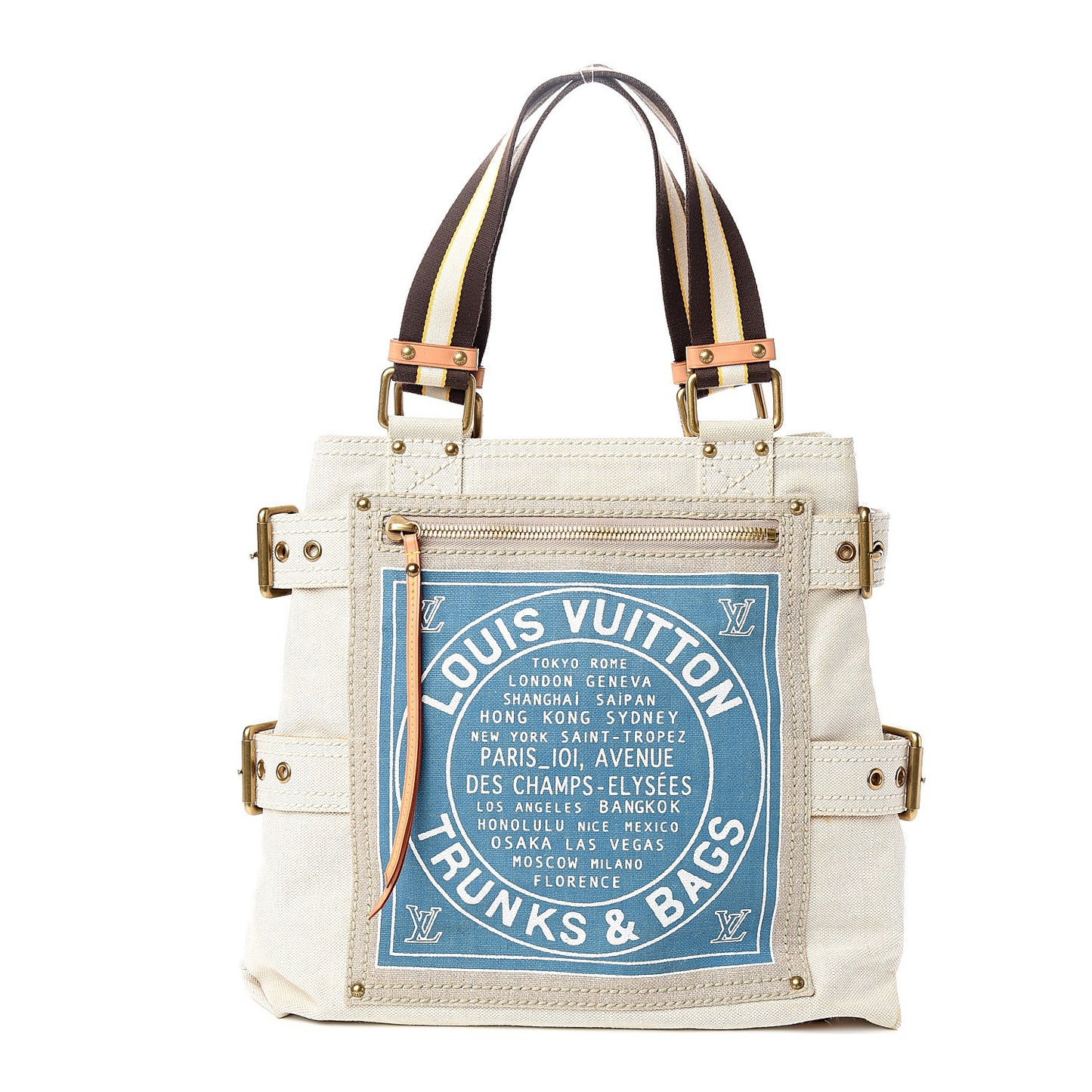 Toile Globe Shopper Cabas MM Blue