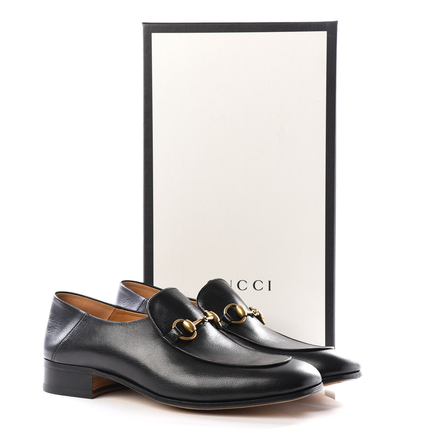 Goatskin Mens Horsebit Loafers 8.5 Black