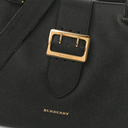 Burberry Soft Grain Calfskin Medium Buckle Tote Black 8 of 10