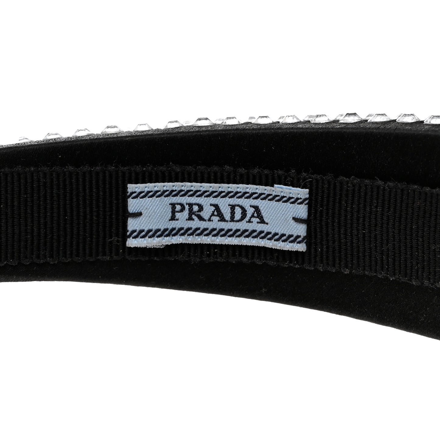 Satin Crystal Embellished Headband Metal