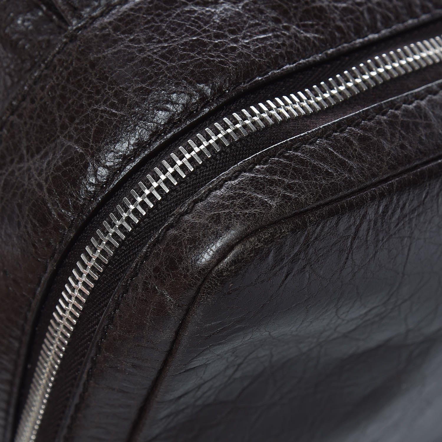 Balenciaga Agneau Classic Silver Hardware Traveler Backpack Dark Brown 14 of 23