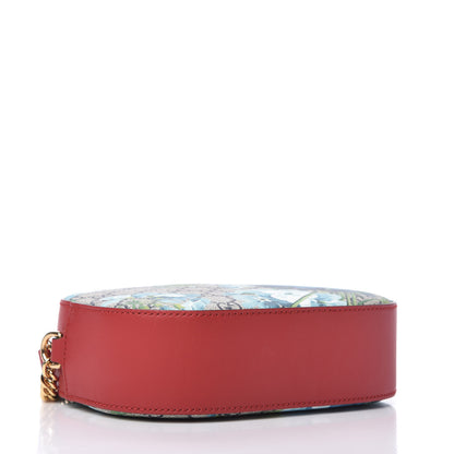 Gucci GG Supreme Monogram Blooms Mini Chain Shoulder Bag Beige Blue Navy Hibiscus Red 4 of 9