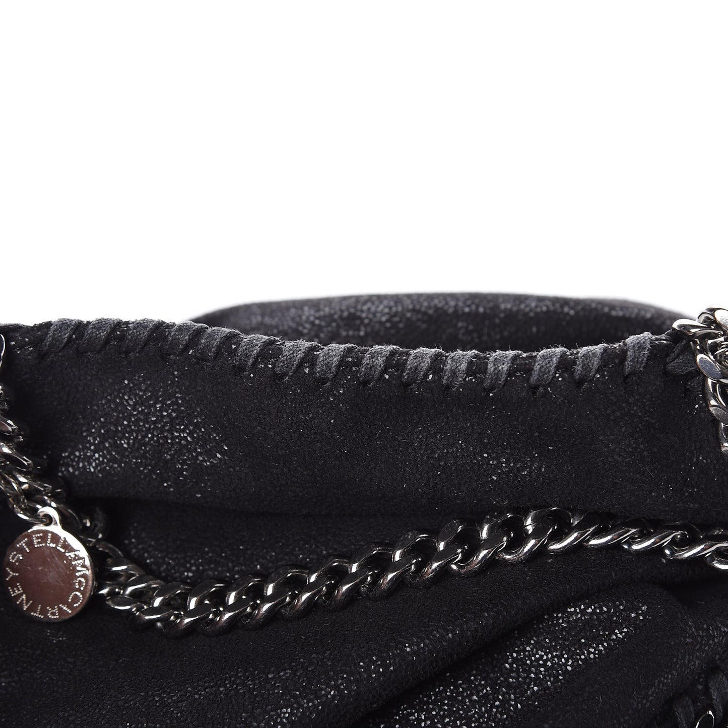 Shaggy Deer Mini Falabella Fold Over Tote Black