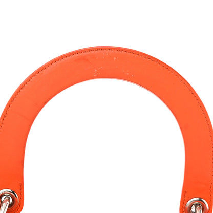 Christian Dior Lambskin Cannage Medium Lady Dior Orange 12 of 18