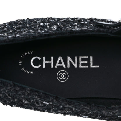 Chanel Tweed Patent Mary Jane Flats 41.5 Black 7 of 9