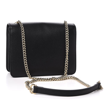 Gucci Dollar Calfskin Small Interlocking G Shoulder Bag Black 2 of 12
