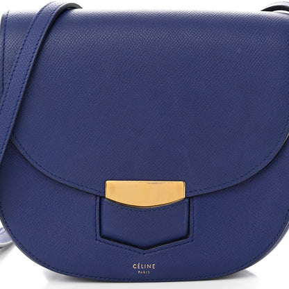 Celine Grained Calfskin Small Trotteur Indigo 8 of 11