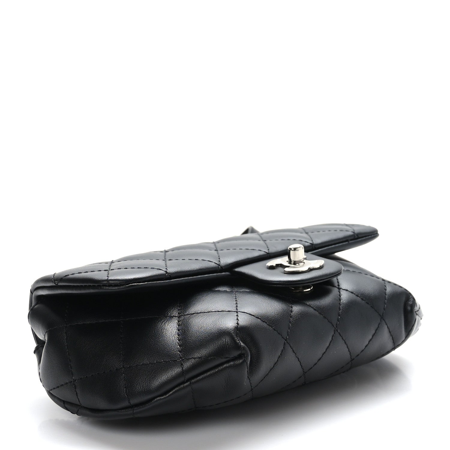 Chanel Calfskin Quilted CC Uniform Flap Belt Bag Black 4 of 9