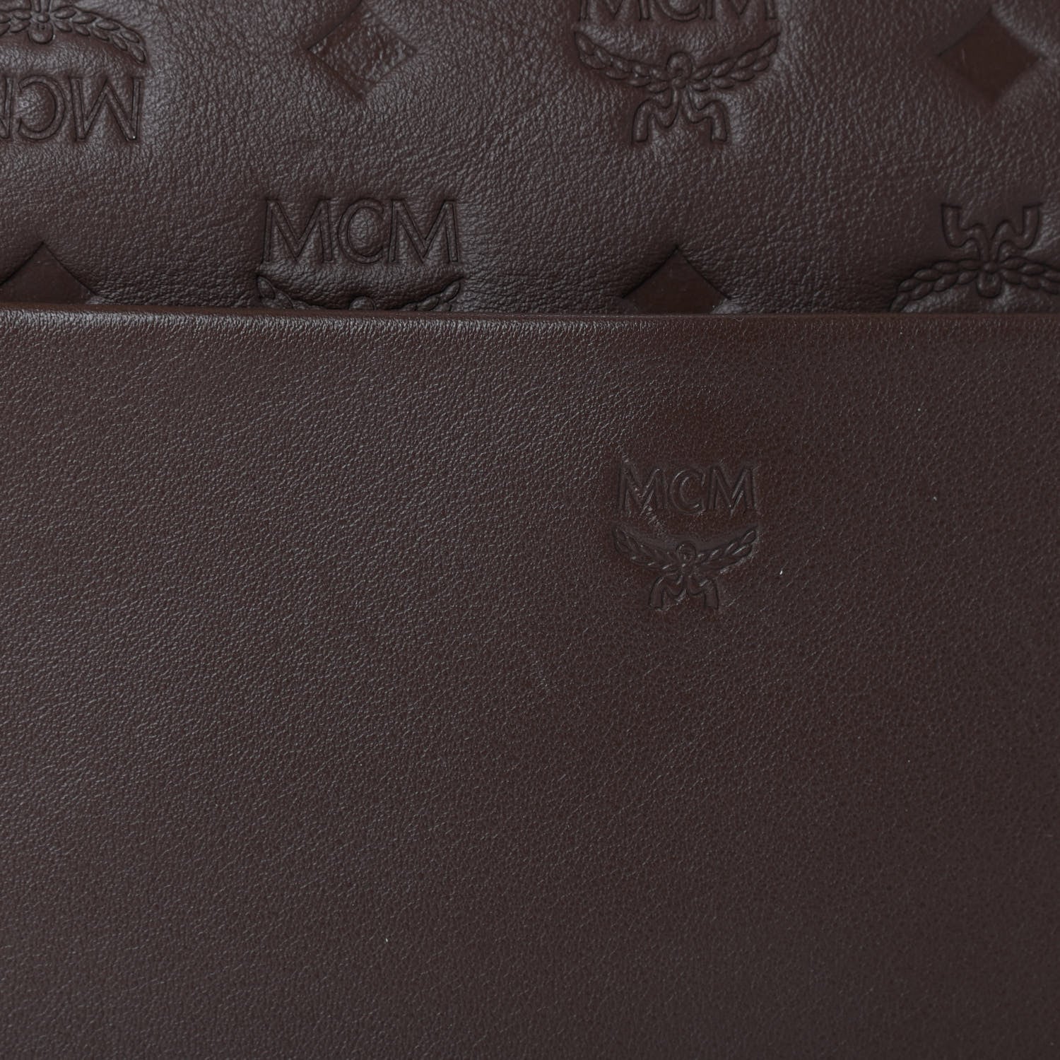 MCM Calfskin Ottomar Monogram Medium Klara Hobo Chestnut 10 of 10