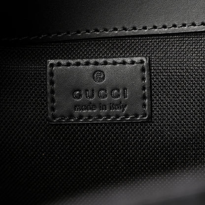Gucci Soft GG Supreme Monogram Calfskin Web Double Buckle Backpack Black 6 of 10