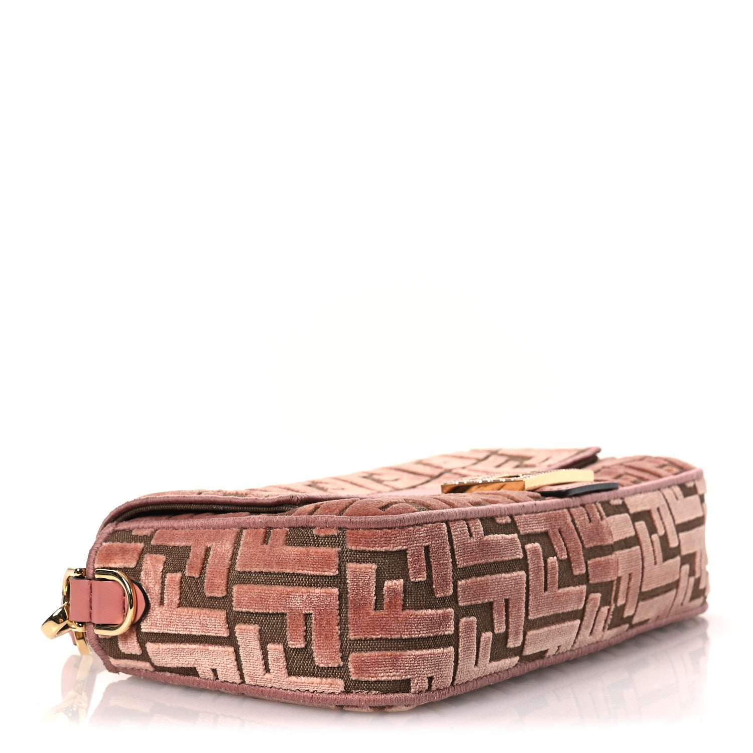 FENDI マフラ Fendi Velvet Jacquard Crystal FF Baguette Macaron 1871252