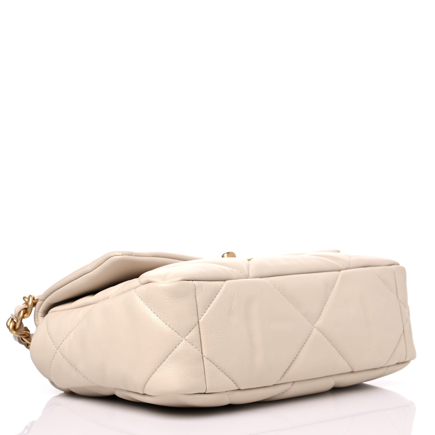 Chanel Goatskin Quilted Medium Chanel 19 Flap Beige 4 of 9