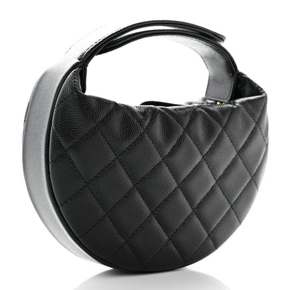 Chanel Caviar Quilted Polly Pocket Pouch Hobo Black 3 of 11