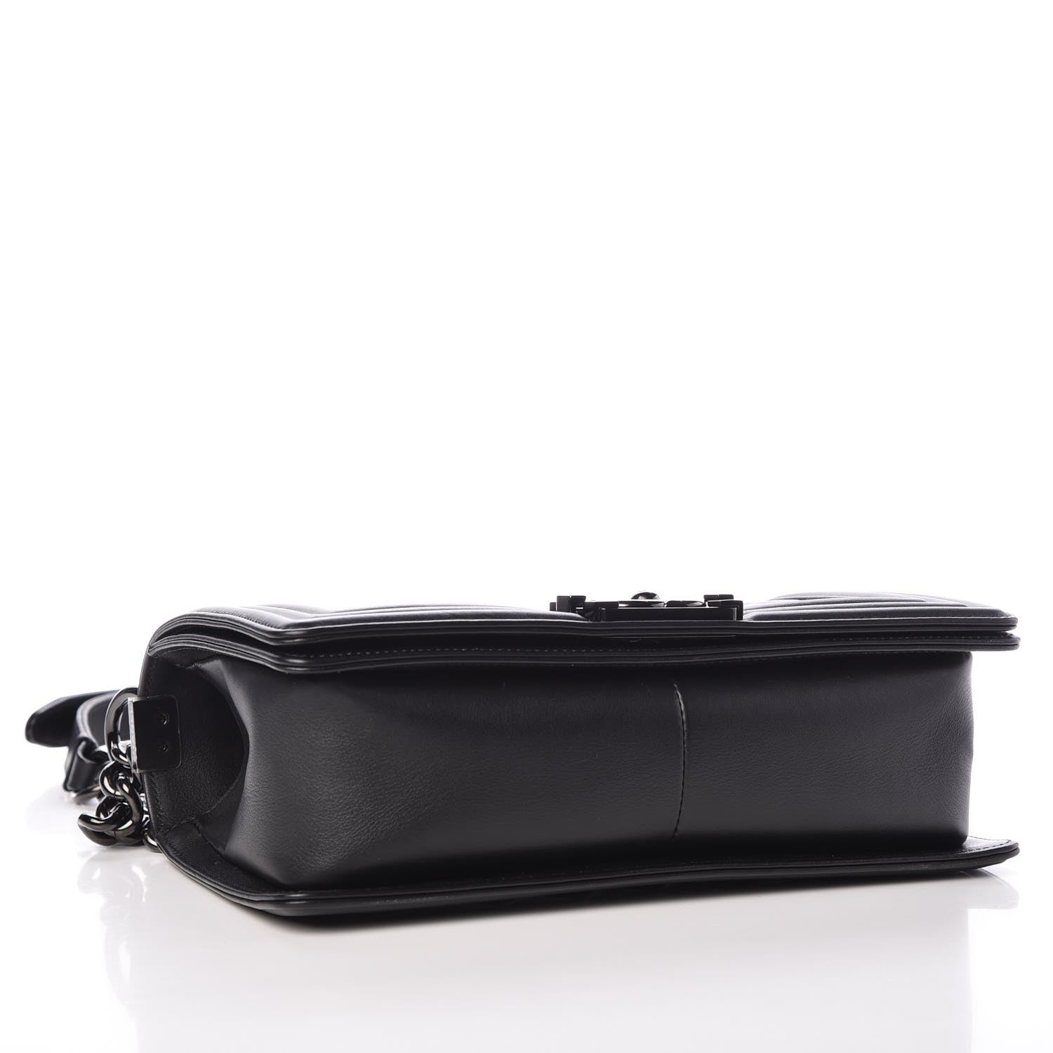 Chanel Calfskin Quilted Medium Boy Flap So Black 4 of 8