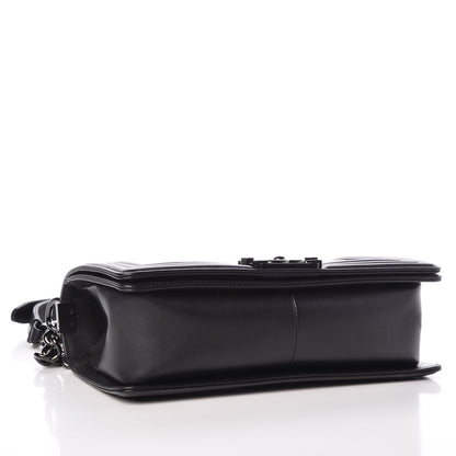 Chanel Calfskin Quilted Medium Boy Flap So Black 4 of 8