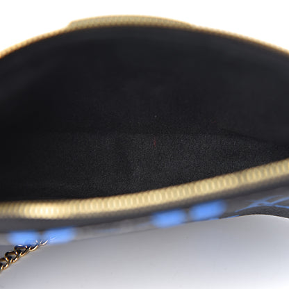 Louis Vuitton Colored Monogram Mini Pochette Accessories Blue Black 6 of 10