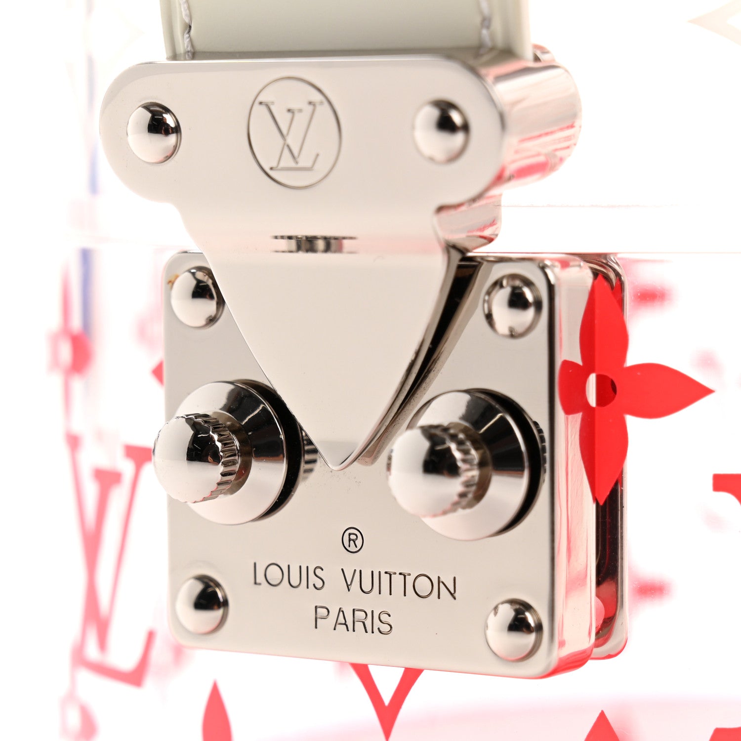 Louis Vuitton Transparent Plexiglass Box Scott Fluorescent Pink 7 of 9