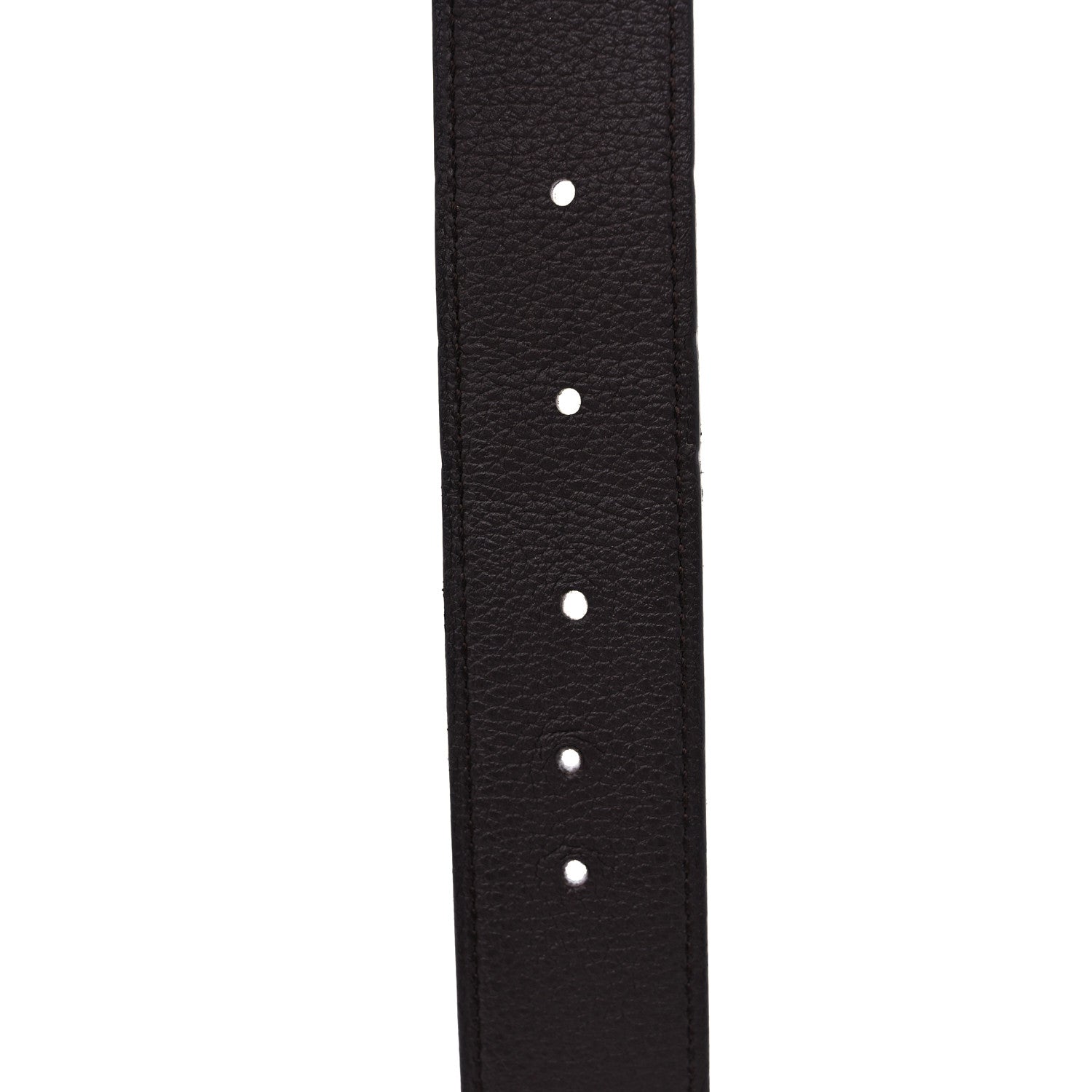 Hermes Togo Box 32mm Rider Belt 115 46 Black Chocolate 4 of 5