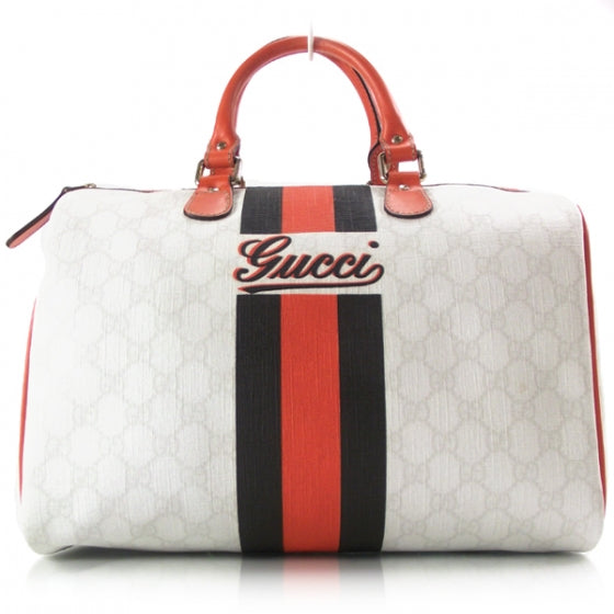 GG Plus Monogram Web Stripe Medium Joy Boston Orange