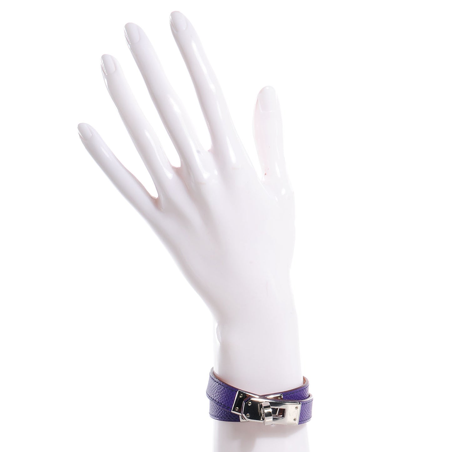 Epsom Kelly Double Tour Bracelet M Crocus Purple