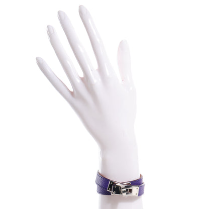 Hermes Epsom Kelly Double Tour Bracelet M Crocus Purple 2 of 7