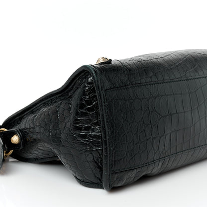 Balenciaga Calfskin Crocodile Embossed Giant 12 Gold Hardware City Black 11 of 12