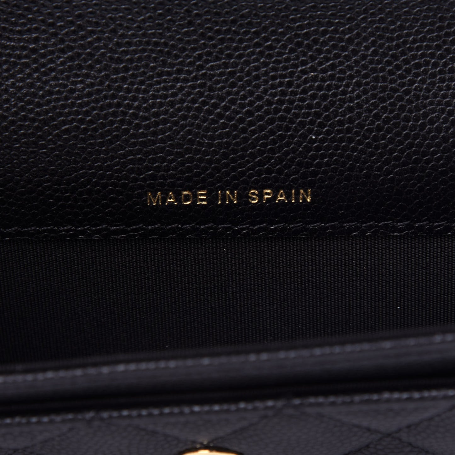 Caviar Quilted Boy Flap Card Holder Black