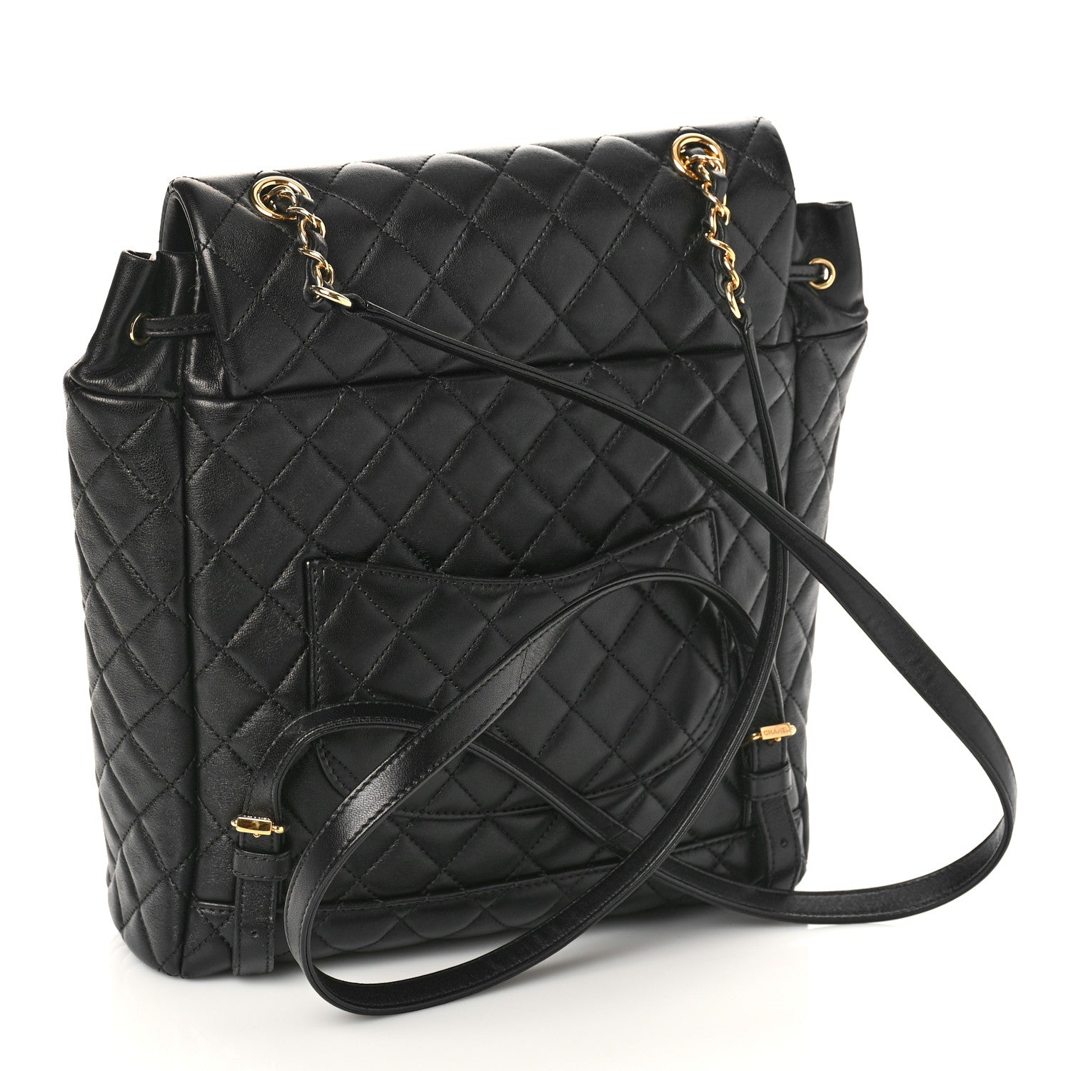 Chanel Lambskin Quilted Large Urban Spirit Backpack Black 3 of 11