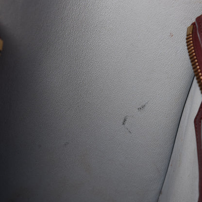 Celine Palmelato Micro Luggage Burgundy Azur Blue 20 of 23