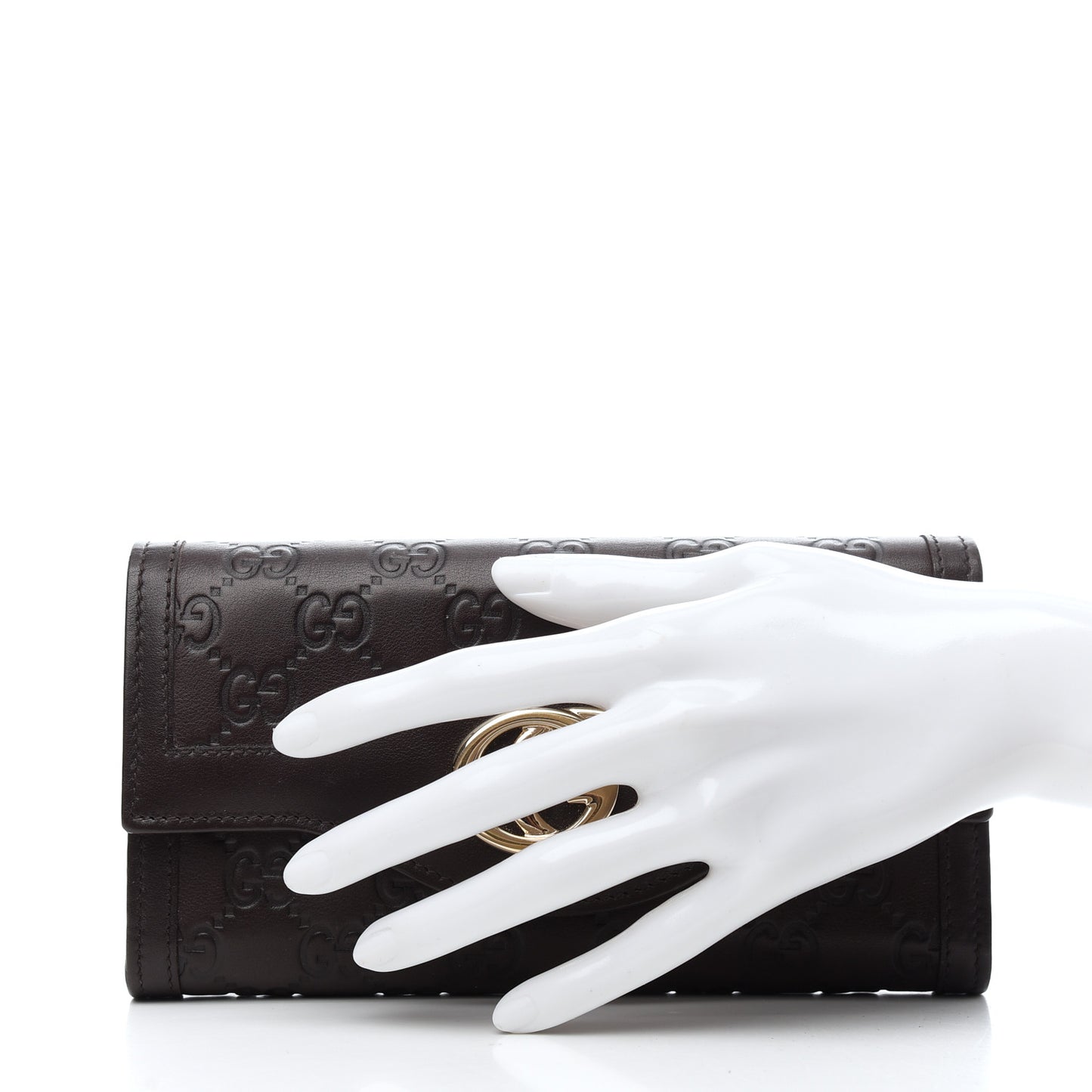Guccissima Sukey Continental Wallet Chocolate