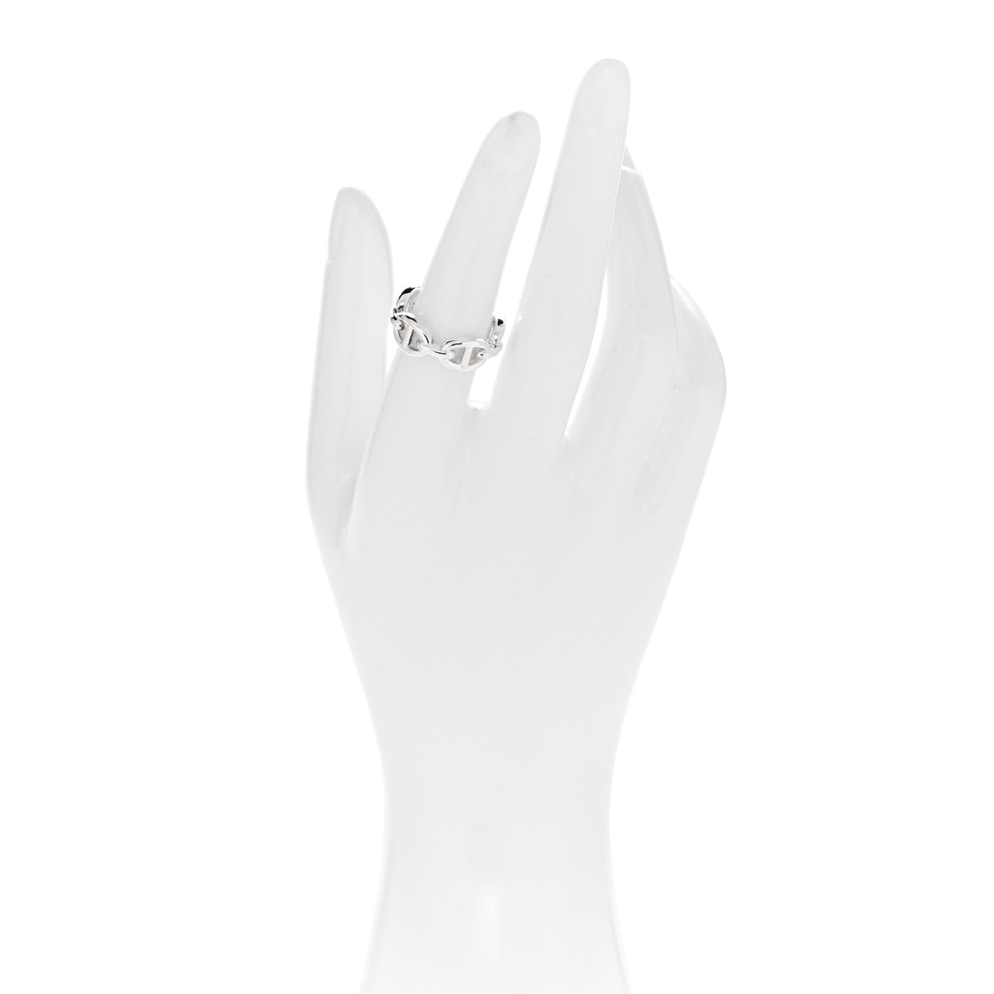 Sterling Silver PM Chaine d'Ancre Enchainee Band Ring 52 6
