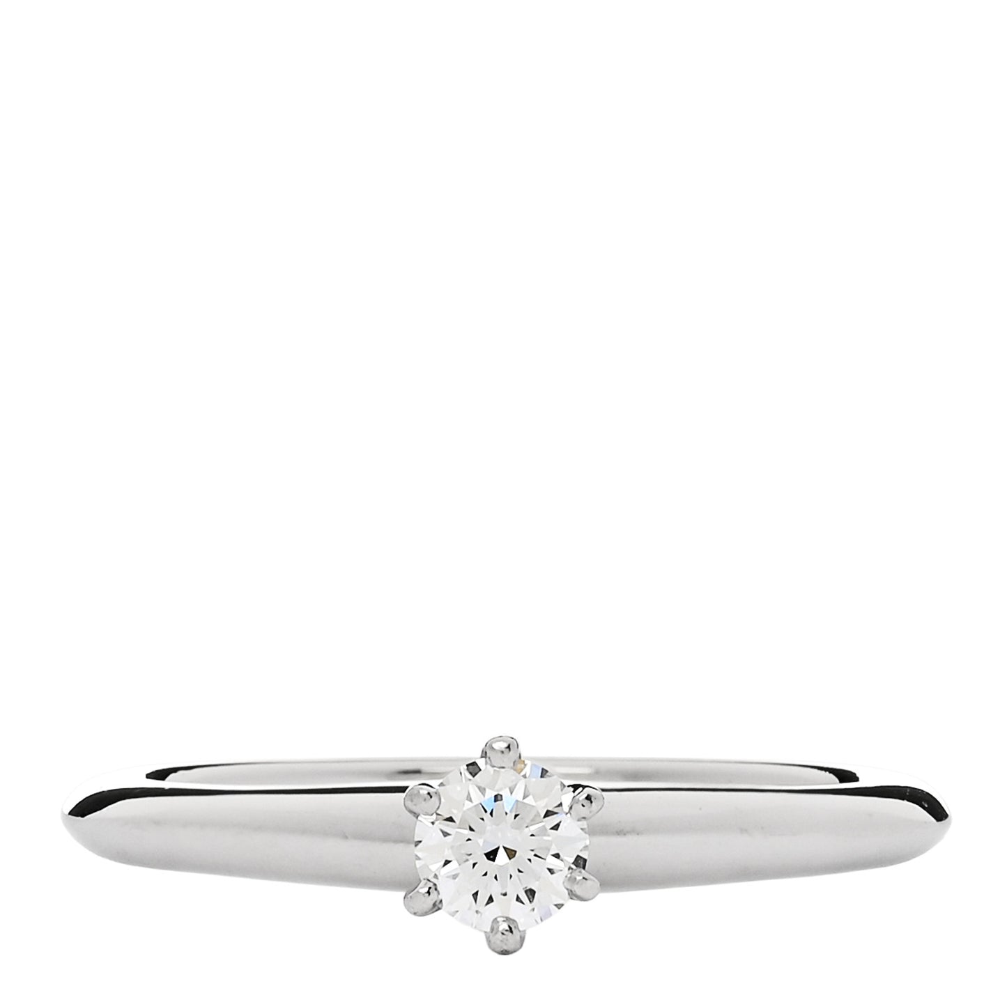 Platinum Diamond .21ct Solitaire Engagement Ring 52 6