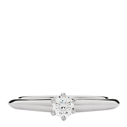 Tiffany Platinum Diamond .21ct Solitaire Engagement Ring 52 6 1 of 7