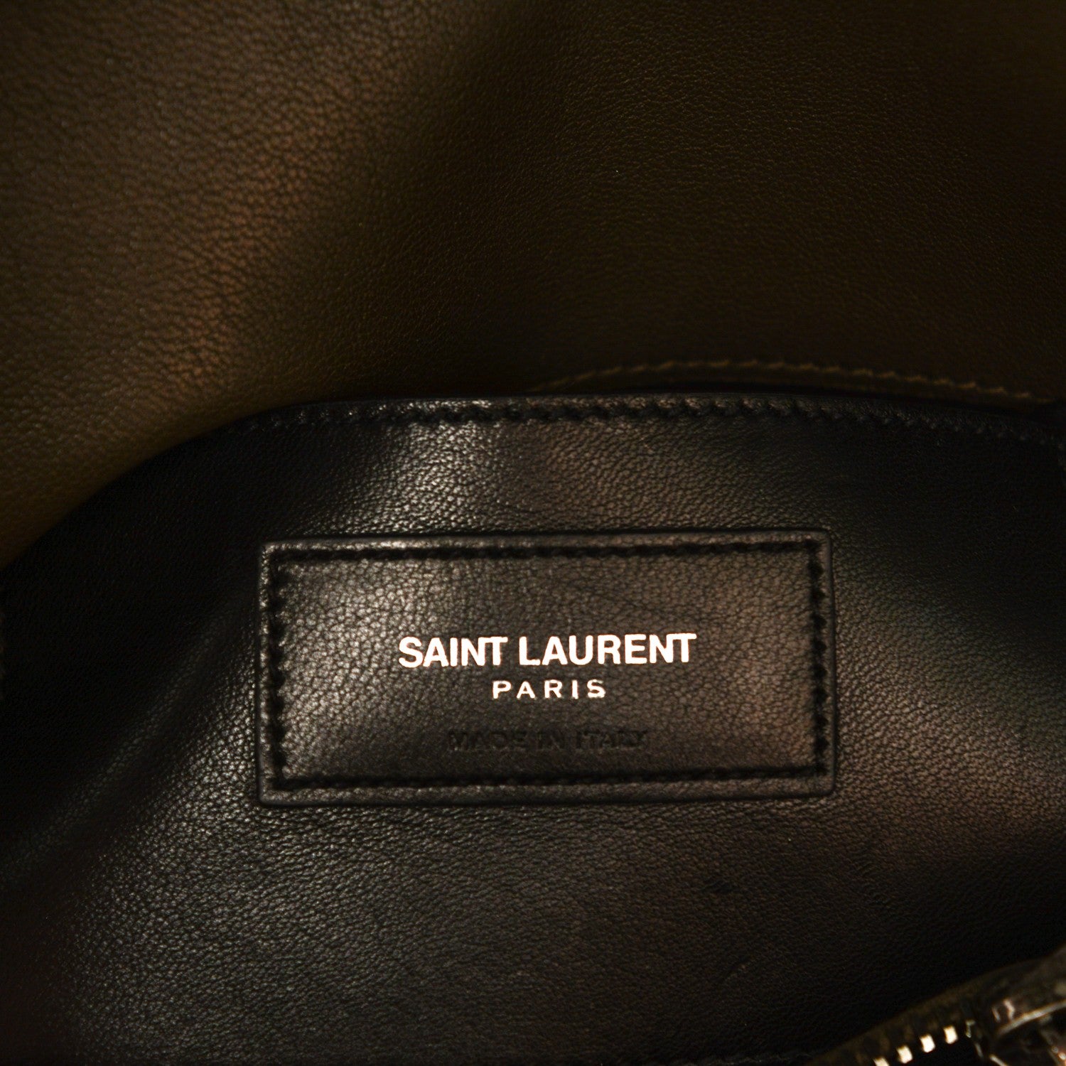 Saint Laurent Sheepskin Matelasse Chevron Monogram Medium College Bag Earth 6 of 6