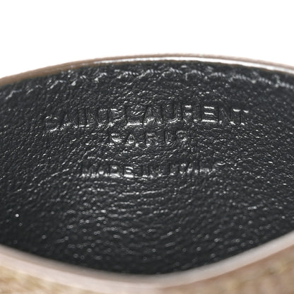 Saint Laurent Calfskin Lizard Embossed Card Case Dark Seaweed 6 of 8