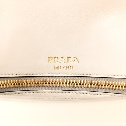 Prada Saffiano Flap Shoulder Bag Talco 6 of 13