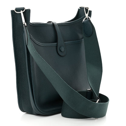 Hermes Taurillon Clemence Evelyne III PM Vert Cypress 3 of 11