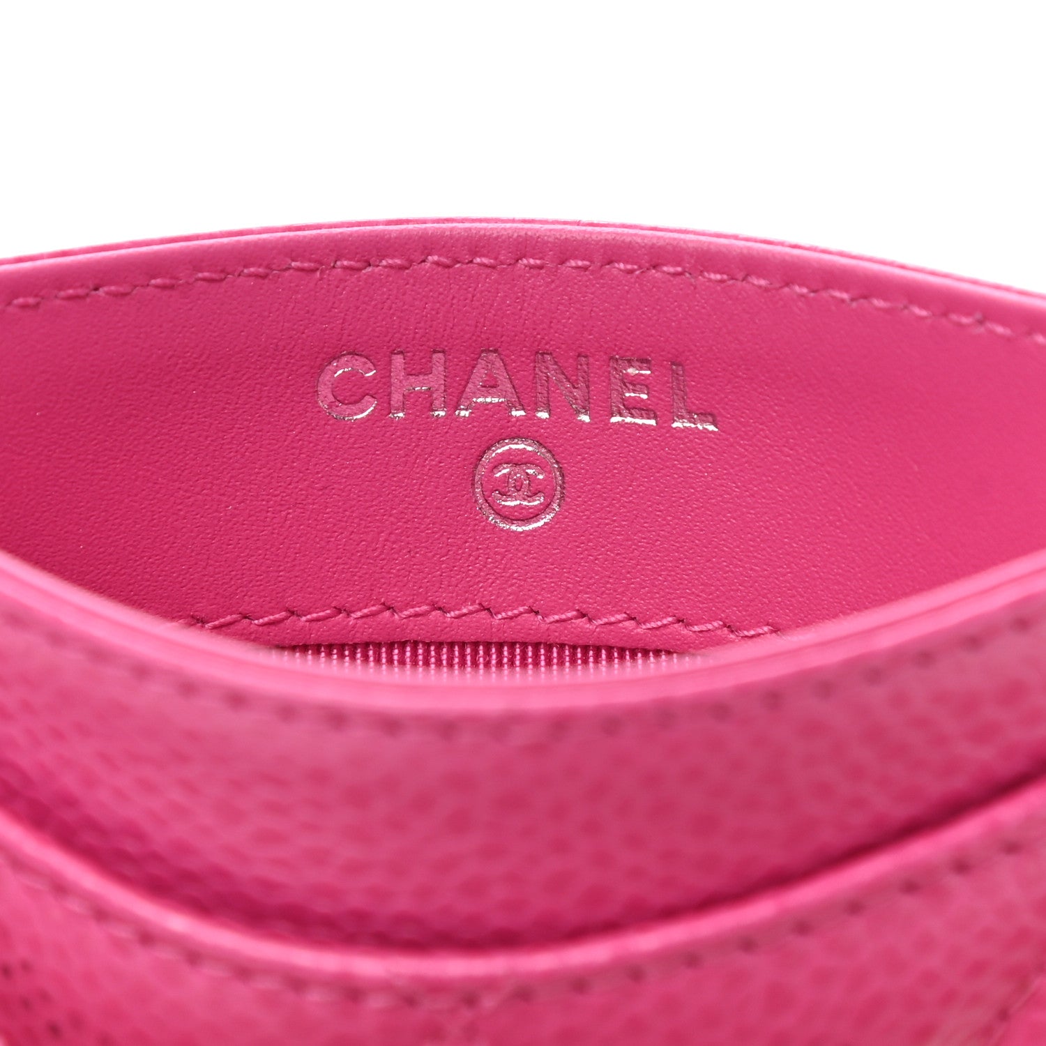 Chanel Caviar Quilted Card Holder Pink 6 of 8