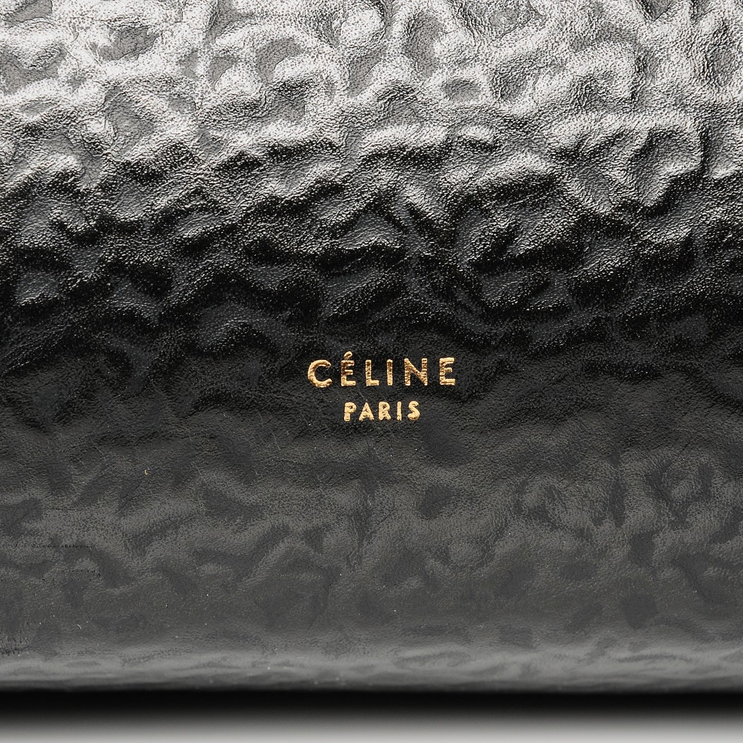 Calfskin Astrakhan Embossed Small Belt Bag Black