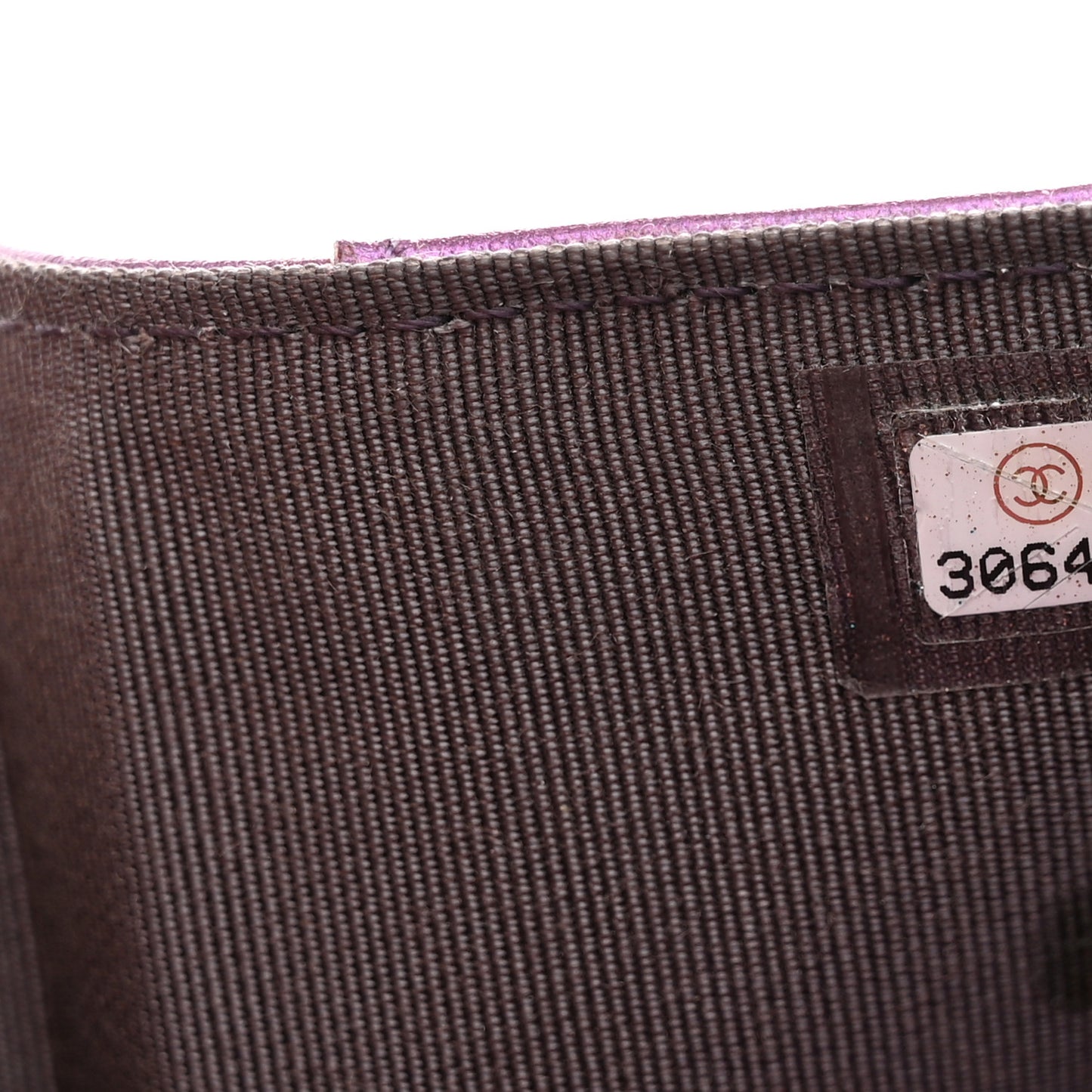 Iridescent Lambskin Quilted Double Flap Wallet Purple