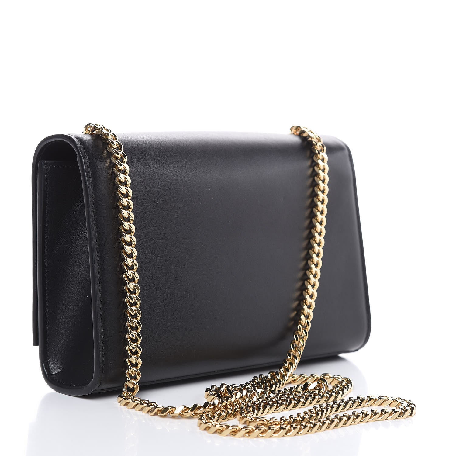 Saint Laurent Smooth Calfskin Small Deconstructed Monogram Kate Satchel Black 3 of 13
